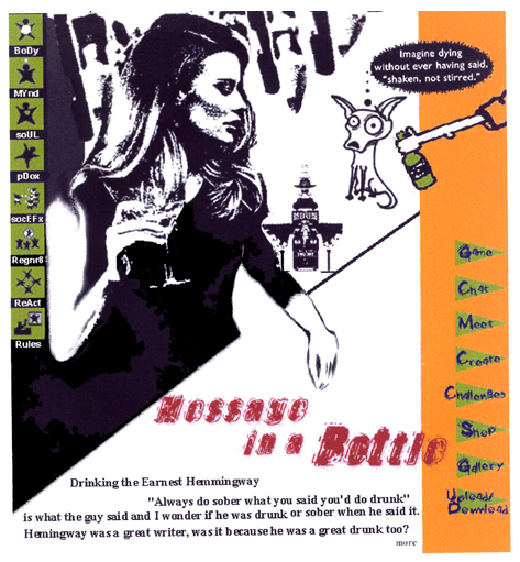 In a Bottle — modified advertising interface